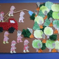 okul öncesınde kağit işler, duvar süsü ,davetiye kartları ,suluboya  çalişması (5643)