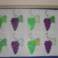 okul öncesınde kağit işler, duvar süsü ,davetiye kartları ,suluboya  çalişması (5655)