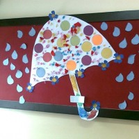 okul öncesınde kağit işler, duvar süsü ,davetiye kartları ,suluboya  çalişması (5668)