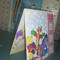 okul öncesınde kağit işler, duvar süsü ,davetiye kartları ,suluboya  çalişması (5670)