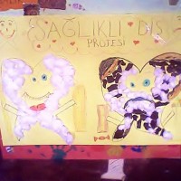 okul öncesınde kağit işler, duvar süsü ,davetiye kartları ,suluboya  çalişması (5697)