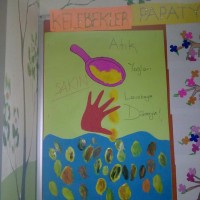 okul öncesınde kağit işler, duvar süsü ,davetiye kartları ,suluboya  çalişması (5722)