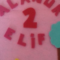 okul öncesınde kağit işler, duvar süsü ,davetiye kartları ,suluboya  çalişması (5734)