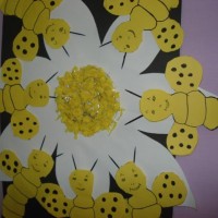 okul öncesınde kağit işler, duvar süsü ,davetiye kartları ,suluboya  çalişması (5745)