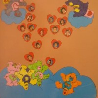 okul öncesınde kağit işler, duvar süsü ,davetiye kartları ,suluboya  çalişması (5753)