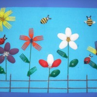 okul öncesınde kağit işler, duvar süsü ,davetiye kartları ,suluboya  çalişması (5757)