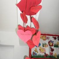 okul öncesınde kağit işler, duvar süsü ,davetiye kartları ,suluboya  çalişması (5758)