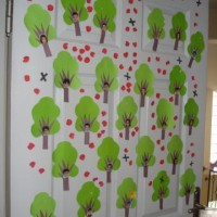 okul öncesınde kağit işler, duvar süsü ,davetiye kartları ,suluboya  çalişması (5764)