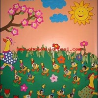 okul öncesınde kağit işler, duvar süsü ,davetiye kartları ,suluboya  çalişması (5767)