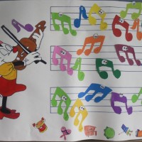 okul öncesınde kağit işler, duvar süsü ,davetiye kartları ,suluboya  çalişması (5780)