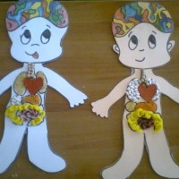 okul öncesınde kağit işler, duvar süsü ,davetiye kartları ,suluboya  çalişması (5786)