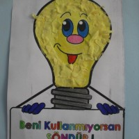 okul öncesınde kağit işler, duvar süsü ,davetiye kartları ,suluboya  çalişması (5797)