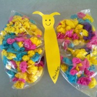 okul öncesınde kağit işler, duvar süsü ,davetiye kartları ,suluboya  çalişması (5803)