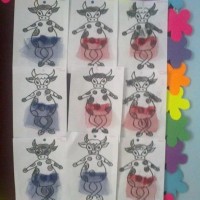 okul öncesınde kağit işler, duvar süsü ,davetiye kartları ,suluboya  çalişması (5805)