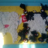 okul öncesınde kağit işler, duvar süsü ,davetiye kartları ,suluboya  çalişması (5826)