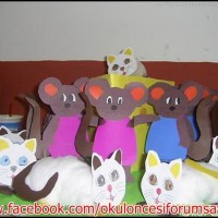 okul öncesınde kağit işler, duvar süsü ,davetiye kartları ,suluboya  çalişması (5829)