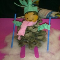 okul öncesınde kağit işler, duvar süsü ,davetiye kartları ,suluboya  çalişması (5843)