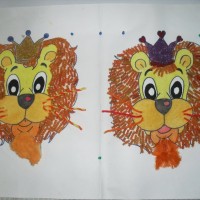 okul öncesınde kağit işler, duvar süsü ,davetiye kartları ,suluboya  çalişması (5859)