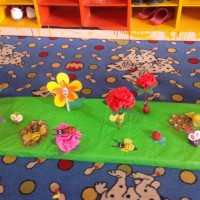 okul öncesınde kağit işler, duvar süsü ,davetiye kartları ,suluboya  çalişması (5864)