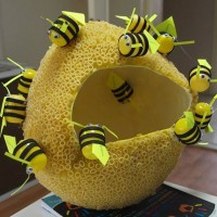 okul öncesınde kağit işler, duvar süsü ,davetiye kartları ,suluboya  çalişması (5875)