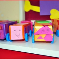 okul öncesınde kağit işler, duvar süsü ,davetiye kartları ,suluboya  çalişması (5890)