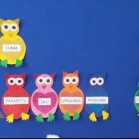 okul öncesınde kağit işler, duvar süsü ,davetiye kartları ,suluboya  çalişması (5896)