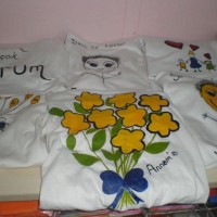 okul öncesınde kağit işler, duvar süsü ,davetiye kartları ,suluboya  çalişması (5906)