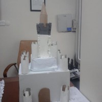 okul öncesınde kağit işler, duvar süsü ,davetiye kartları ,suluboya  çalişması (5922)