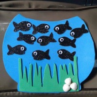 okul öncesınde kağit işler, duvar süsü ,davetiye kartları ,suluboya  çalişması (5933)