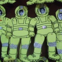 okul öncesınde kağit işler, duvar süsü ,davetiye kartları ,suluboya  çalişması (5943)