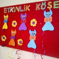 okul öncesınde kağit işler, duvar süsü ,davetiye kartları ,suluboya  çalişması (5947)