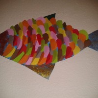 okul öncesınde kağit işler, duvar süsü ,davetiye kartları ,suluboya  çalişması (5954)