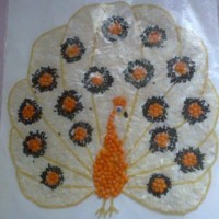 okul öncesınde kağit işler, duvar süsü ,davetiye kartları ,suluboya  çalişması (5957)