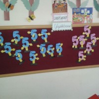 okul öncesınde kağit işler, duvar süsü ,davetiye kartları ,suluboya  çalişması (5975)