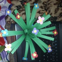 okul öncesınde kağit işler, duvar süsü ,davetiye kartları ,suluboya  çalişması (6022)