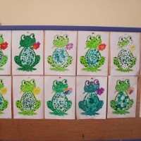 okul öncesınde kağit işler, duvar süsü ,davetiye kartları ,suluboya  çalişması (6058)