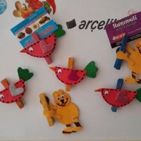 okul öncesınde kağit işler, duvar süsü ,davetiye kartları ,suluboya  çalişması (6059)