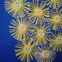 okul öncesınde kağit işler, duvar süsü ,davetiye kartları ,suluboya  çalişması (6076)