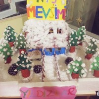 okul öncesınde kağit işler, duvar süsü ,davetiye kartları ,suluboya  çalişması (6085)