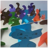 okul öncesınde kağit işler, duvar süsü ,davetiye kartları ,suluboya  çalişması (6091)