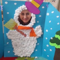 okul öncesınde kağit işler, duvar süsü ,davetiye kartları ,suluboya  çalişması (6102)