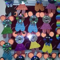 okul öncesınde kağit işler, duvar süsü ,davetiye kartları ,suluboya  çalişması (6105)