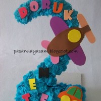 okul öncesınde kağit işler, duvar süsü ,davetiye kartları ,suluboya  çalişması (6106)