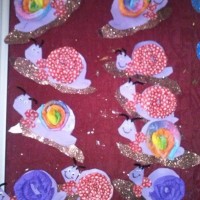 okul öncesınde kağit işler, duvar süsü ,davetiye kartları ,suluboya  çalişması (6121)