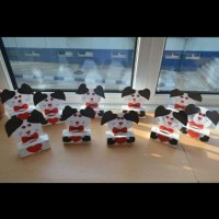 okul öncesınde kağit işler, duvar süsü ,davetiye kartları ,suluboya  çalişması (6135)