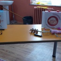 okul öncesınde kağit işler, duvar süsü ,davetiye kartları ,suluboya  çalişması (6150)