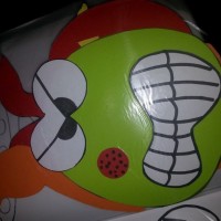 okul öncesınde kağit işler, duvar süsü ,davetiye kartları ,suluboya  çalişması (6172)