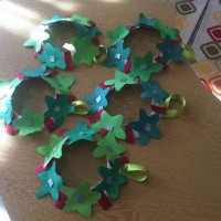 okul öncesınde kağit işler, duvar süsü ,davetiye kartları ,suluboya  çalişması (6183)