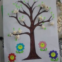 okul öncesınde kağit işler, duvar süsü ,davetiye kartları ,suluboya  çalişması (6204)