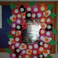 okul öncesınde kağit işler, duvar süsü ,davetiye kartları ,suluboya  çalişması (6210)